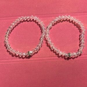 Elegant Clear Crystal Beaded Bracelets